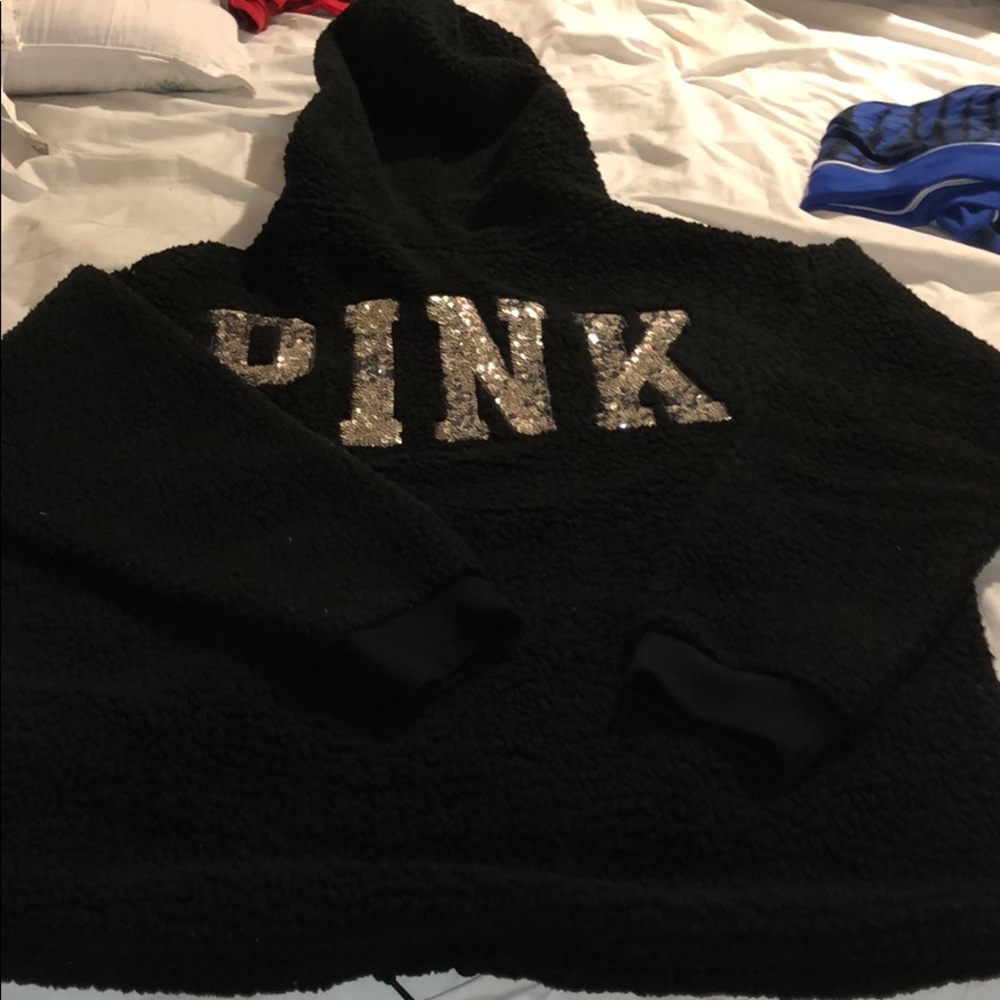 Vs pink Sherpa full zip